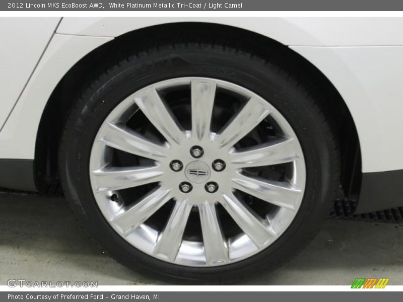White Platinum Metallic Tri-Coat / Light Camel 2012 Lincoln MKS EcoBoost AWD