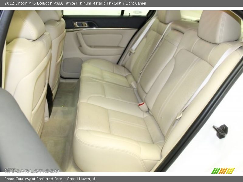White Platinum Metallic Tri-Coat / Light Camel 2012 Lincoln MKS EcoBoost AWD