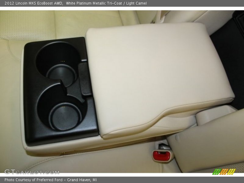 White Platinum Metallic Tri-Coat / Light Camel 2012 Lincoln MKS EcoBoost AWD