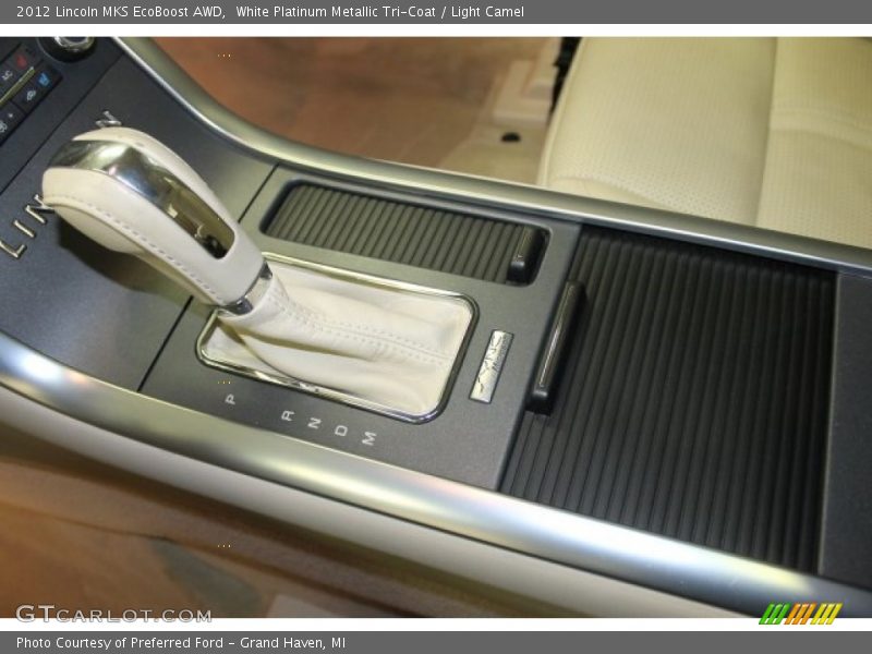 White Platinum Metallic Tri-Coat / Light Camel 2012 Lincoln MKS EcoBoost AWD