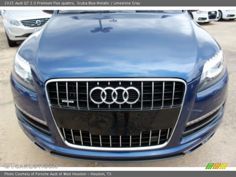 Scuba Blue Metallic / Limestone Gray 2015 Audi Q7 3.0 Premium Plus quattro
