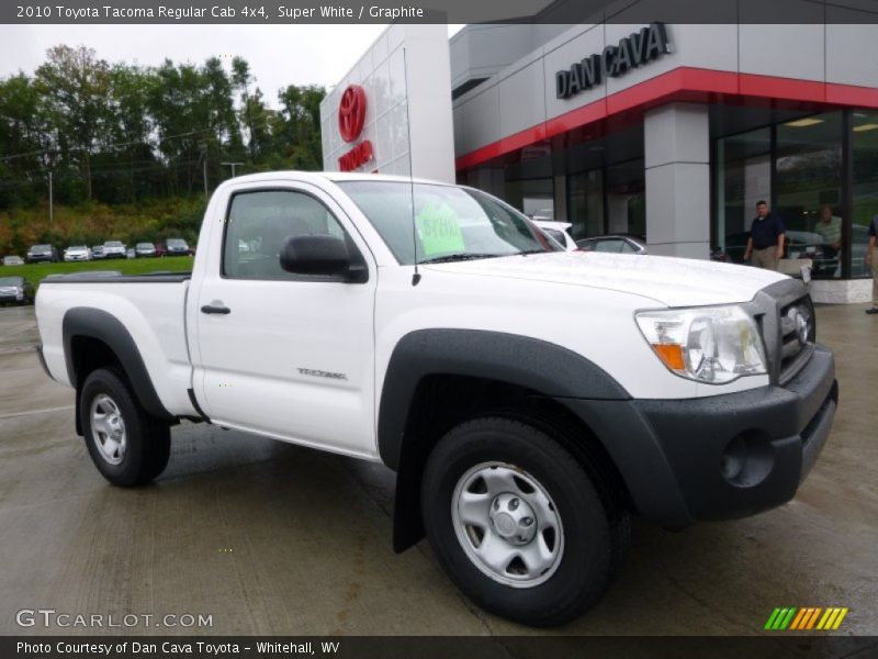 Super White / Graphite 2010 Toyota Tacoma Regular Cab 4x4