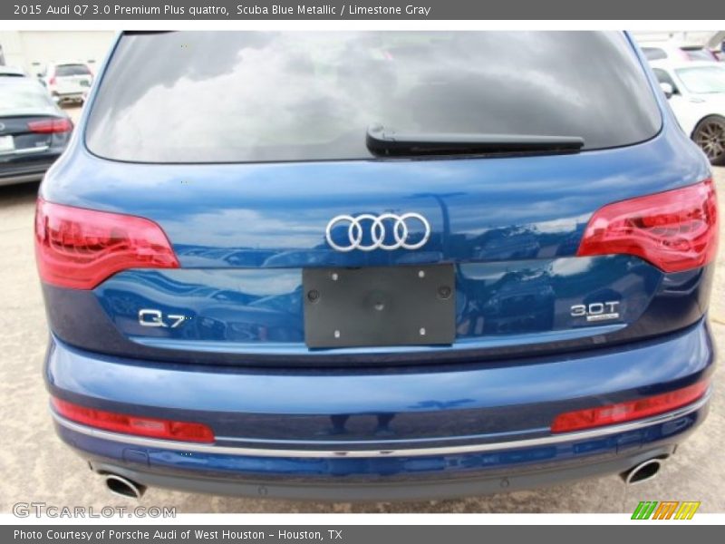 Scuba Blue Metallic / Limestone Gray 2015 Audi Q7 3.0 Premium Plus quattro