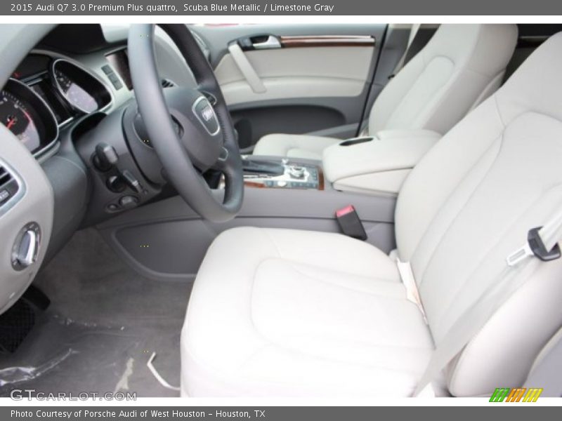 Scuba Blue Metallic / Limestone Gray 2015 Audi Q7 3.0 Premium Plus quattro