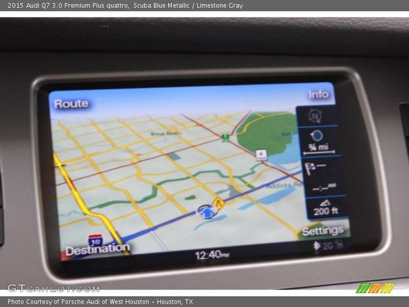Scuba Blue Metallic / Limestone Gray 2015 Audi Q7 3.0 Premium Plus quattro
