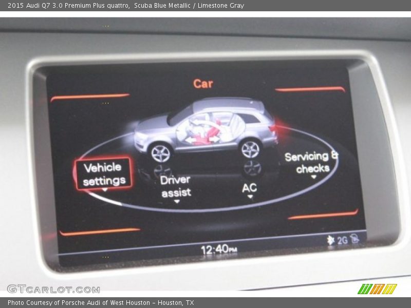 Scuba Blue Metallic / Limestone Gray 2015 Audi Q7 3.0 Premium Plus quattro