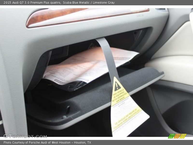 Scuba Blue Metallic / Limestone Gray 2015 Audi Q7 3.0 Premium Plus quattro