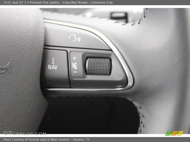 Scuba Blue Metallic / Limestone Gray 2015 Audi Q7 3.0 Premium Plus quattro
