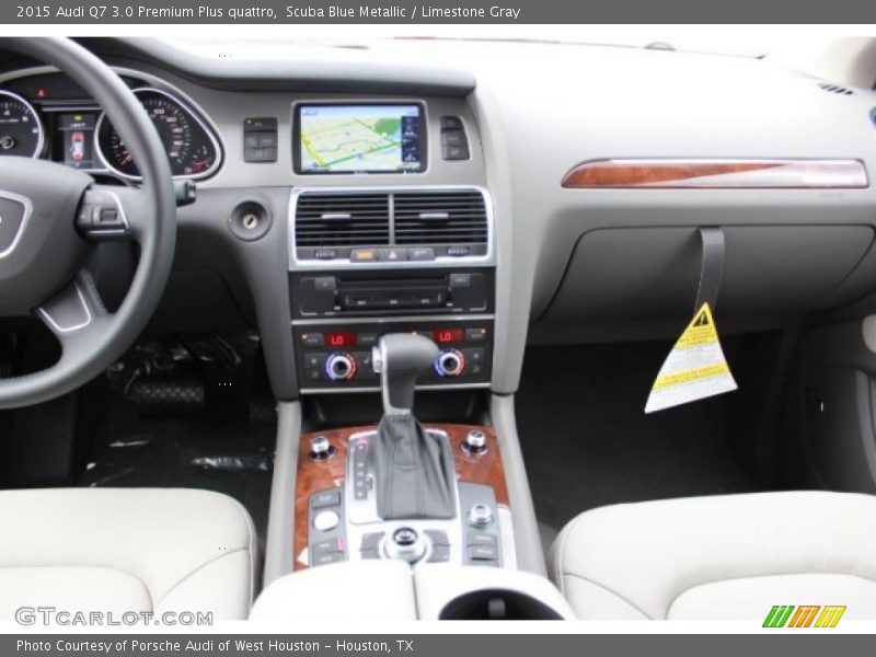 Scuba Blue Metallic / Limestone Gray 2015 Audi Q7 3.0 Premium Plus quattro