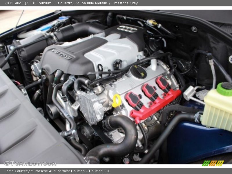 Scuba Blue Metallic / Limestone Gray 2015 Audi Q7 3.0 Premium Plus quattro