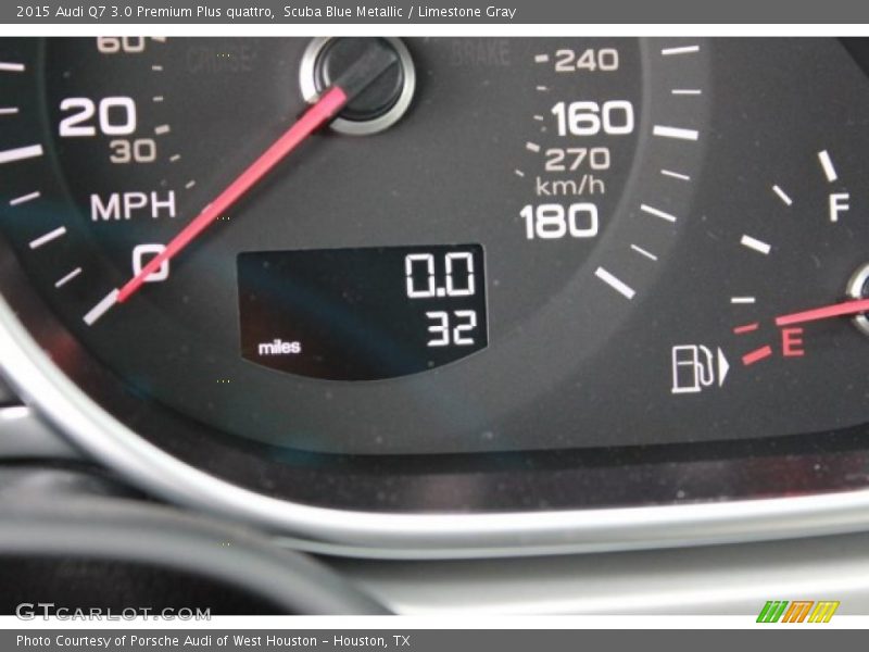 Scuba Blue Metallic / Limestone Gray 2015 Audi Q7 3.0 Premium Plus quattro