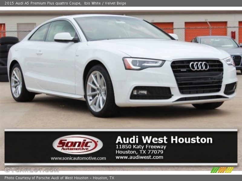 Ibis White / Velvet Beige 2015 Audi A5 Premium Plus quattro Coupe
