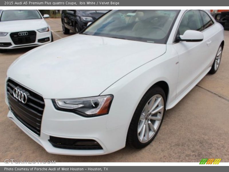 Ibis White / Velvet Beige 2015 Audi A5 Premium Plus quattro Coupe