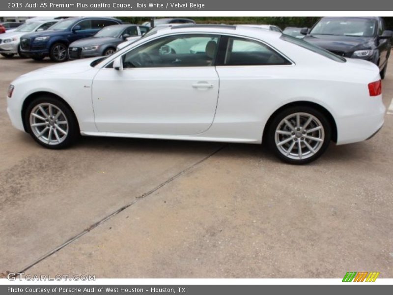 Ibis White / Velvet Beige 2015 Audi A5 Premium Plus quattro Coupe