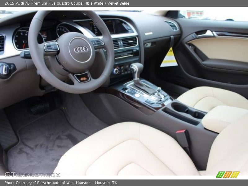Ibis White / Velvet Beige 2015 Audi A5 Premium Plus quattro Coupe