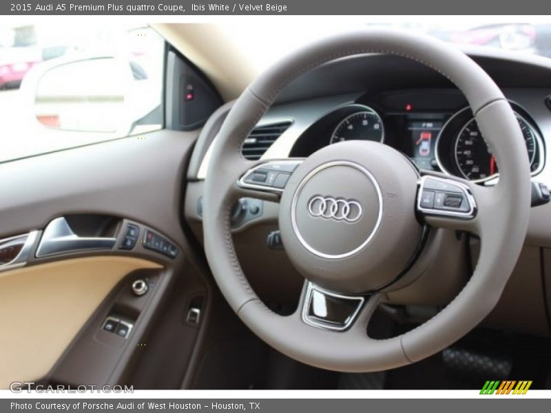 Ibis White / Velvet Beige 2015 Audi A5 Premium Plus quattro Coupe