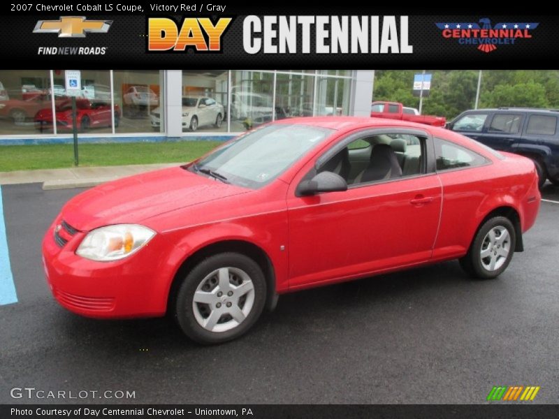 Victory Red / Gray 2007 Chevrolet Cobalt LS Coupe