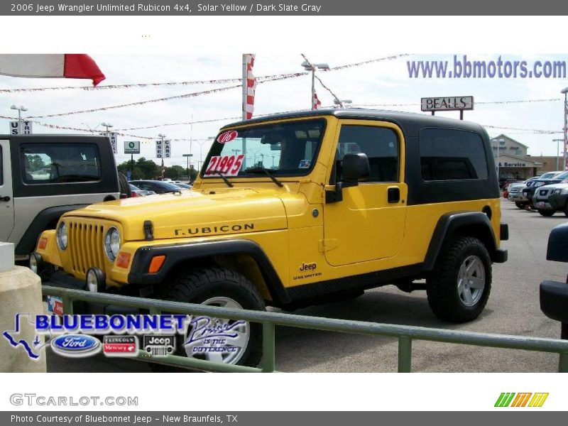 Solar Yellow / Dark Slate Gray 2006 Jeep Wrangler Unlimited Rubicon 4x4