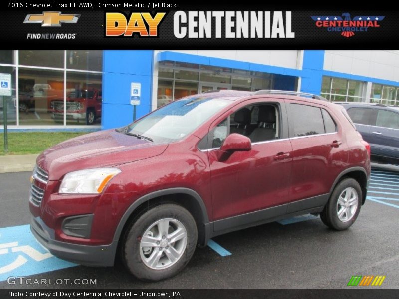 Crimson Metallic / Jet Black 2016 Chevrolet Trax LT AWD