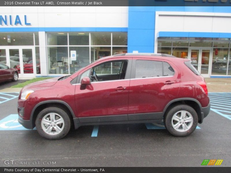 Crimson Metallic / Jet Black 2016 Chevrolet Trax LT AWD