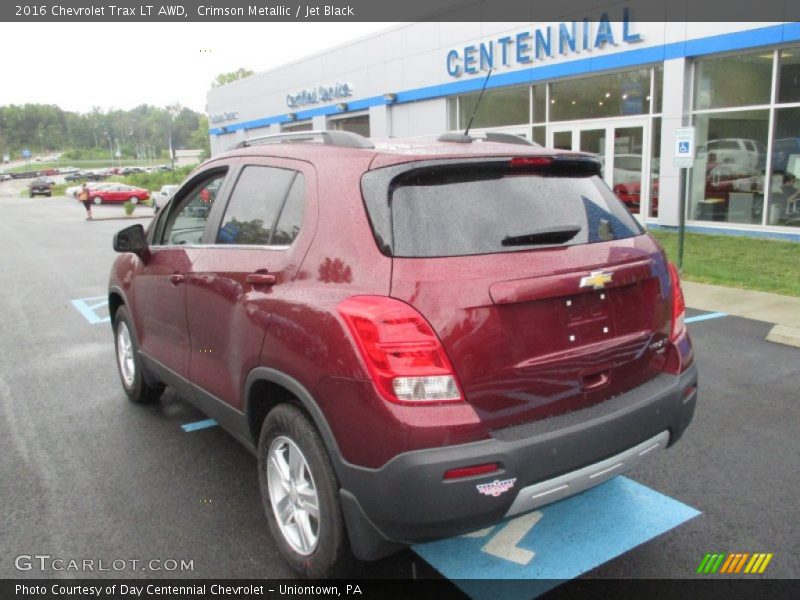 Crimson Metallic / Jet Black 2016 Chevrolet Trax LT AWD