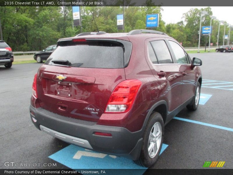 Crimson Metallic / Jet Black 2016 Chevrolet Trax LT AWD