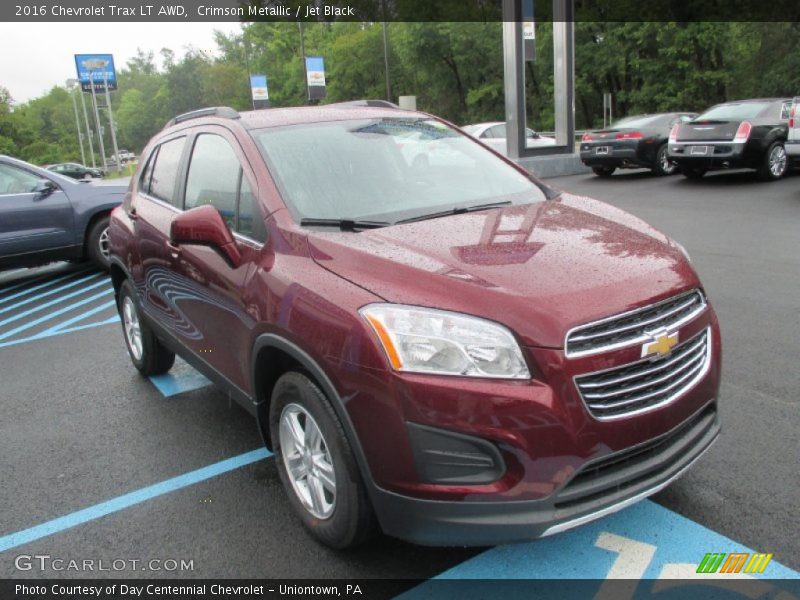 Crimson Metallic / Jet Black 2016 Chevrolet Trax LT AWD