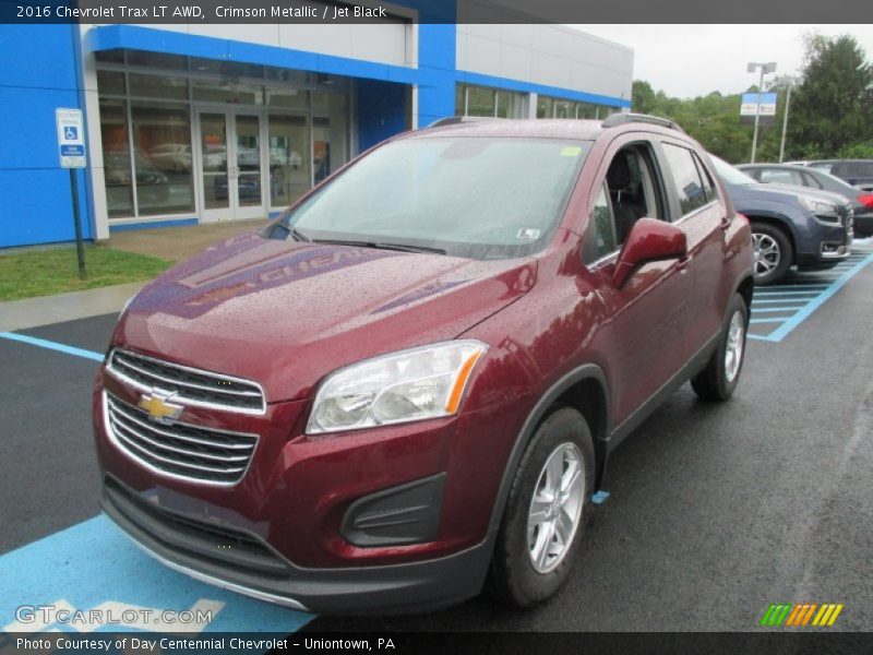 Crimson Metallic / Jet Black 2016 Chevrolet Trax LT AWD