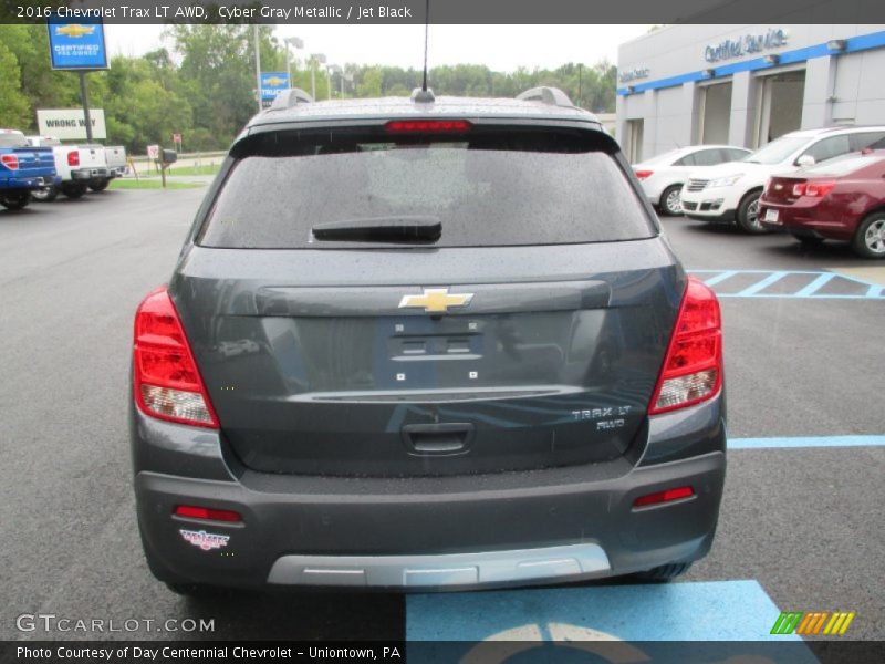 Cyber Gray Metallic / Jet Black 2016 Chevrolet Trax LT AWD