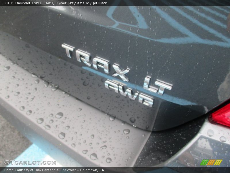 Cyber Gray Metallic / Jet Black 2016 Chevrolet Trax LT AWD