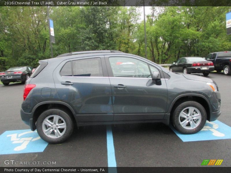 Cyber Gray Metallic / Jet Black 2016 Chevrolet Trax LT AWD