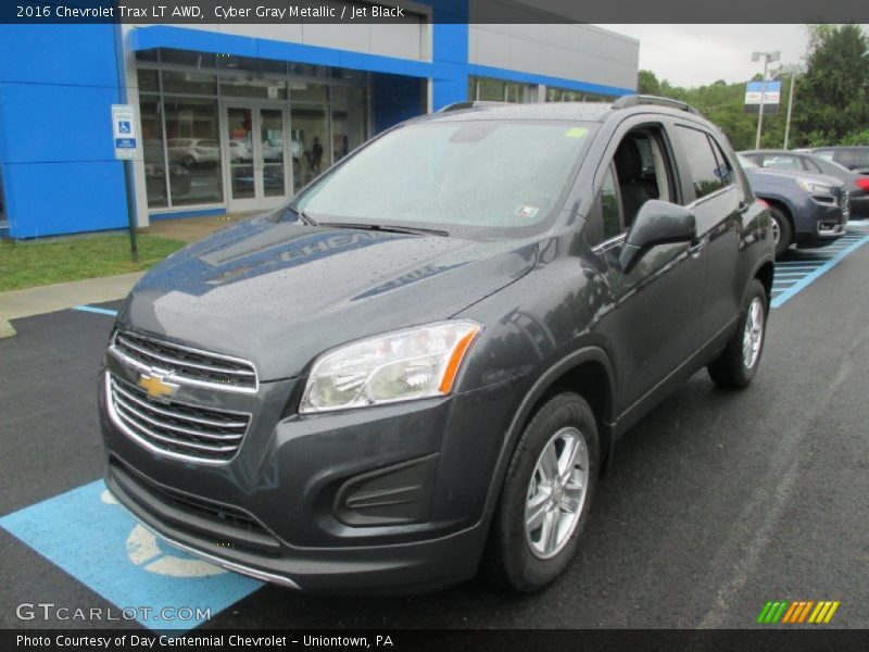 Cyber Gray Metallic / Jet Black 2016 Chevrolet Trax LT AWD