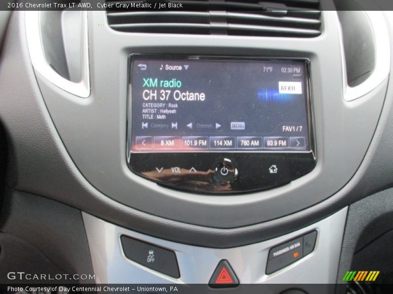 Cyber Gray Metallic / Jet Black 2016 Chevrolet Trax LT AWD