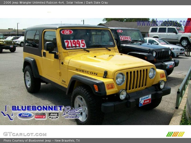 Solar Yellow / Dark Slate Gray 2006 Jeep Wrangler Unlimited Rubicon 4x4