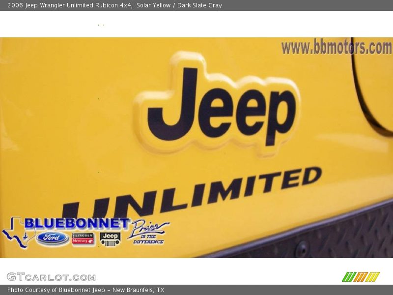 Solar Yellow / Dark Slate Gray 2006 Jeep Wrangler Unlimited Rubicon 4x4