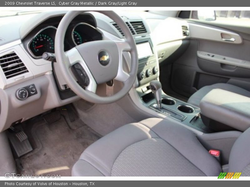 Cyber Gray Metallic / Dark Gray/Light Gray 2009 Chevrolet Traverse LS