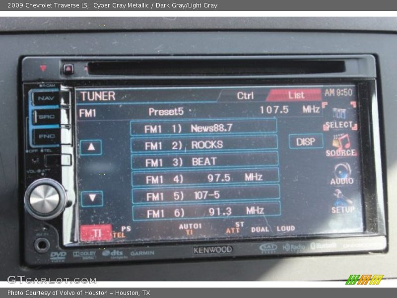Cyber Gray Metallic / Dark Gray/Light Gray 2009 Chevrolet Traverse LS