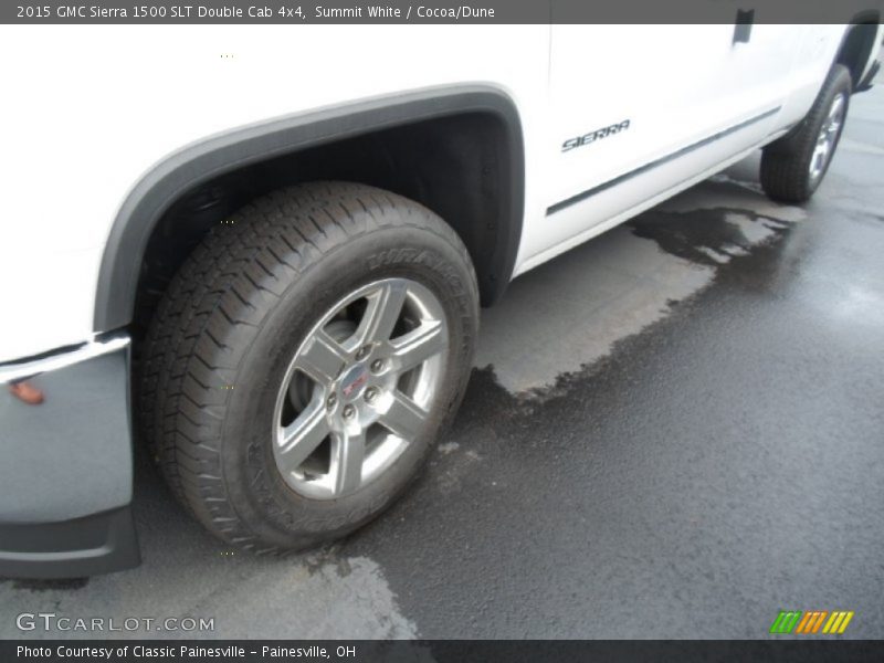 Summit White / Cocoa/Dune 2015 GMC Sierra 1500 SLT Double Cab 4x4