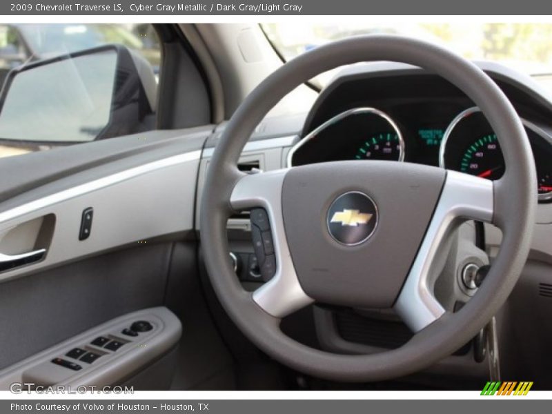 Cyber Gray Metallic / Dark Gray/Light Gray 2009 Chevrolet Traverse LS