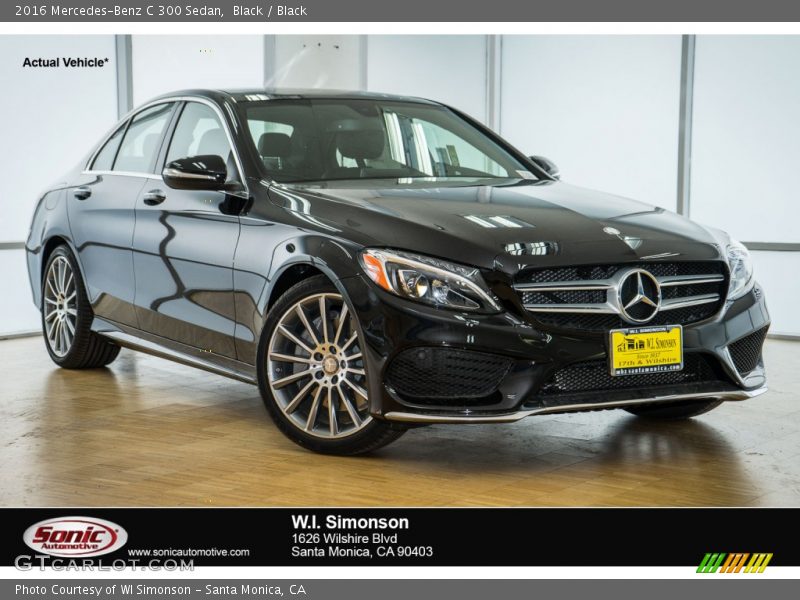 Black / Black 2016 Mercedes-Benz C 300 Sedan