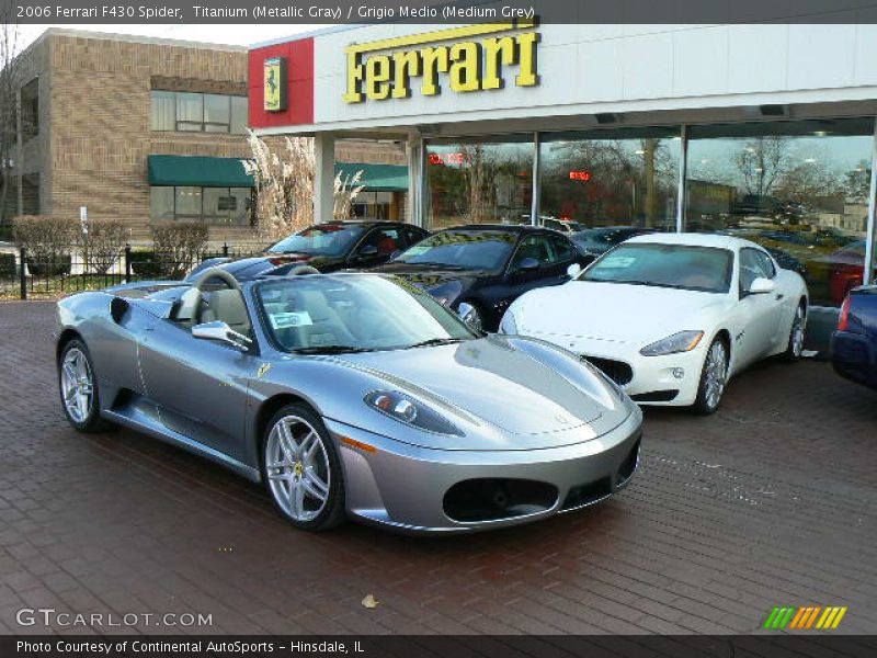 Titanium (Metallic Gray) / Grigio Medio (Medium Grey) 2006 Ferrari F430 Spider