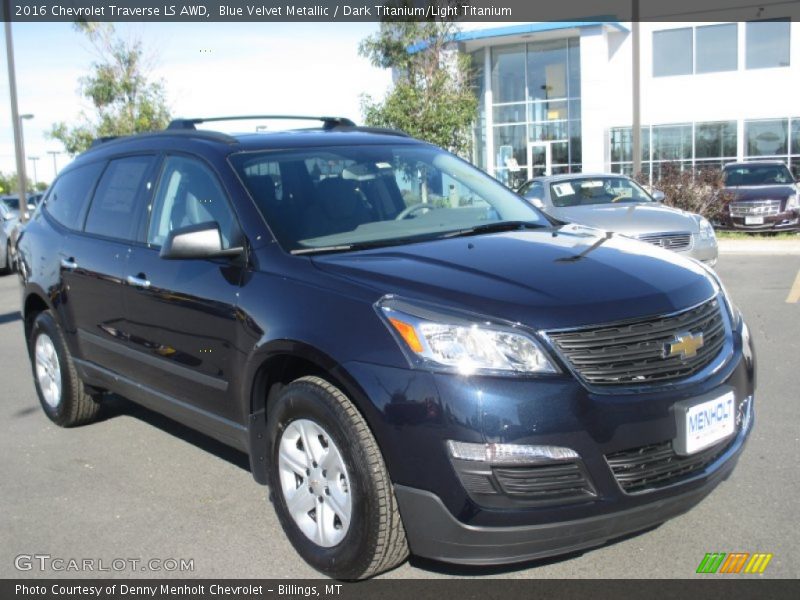 Blue Velvet Metallic / Dark Titanium/Light Titanium 2016 Chevrolet Traverse LS AWD