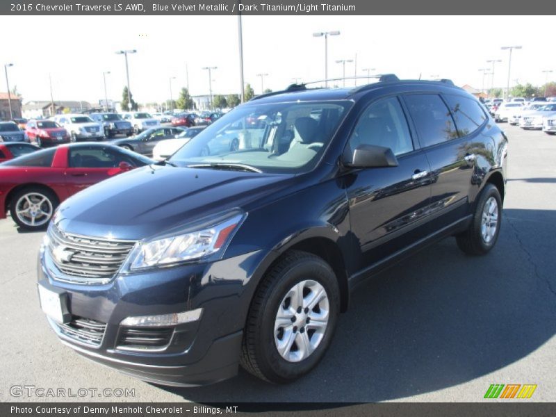 Blue Velvet Metallic / Dark Titanium/Light Titanium 2016 Chevrolet Traverse LS AWD