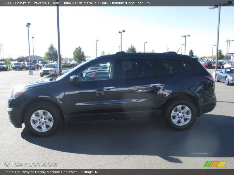 Blue Velvet Metallic / Dark Titanium/Light Titanium 2016 Chevrolet Traverse LS AWD