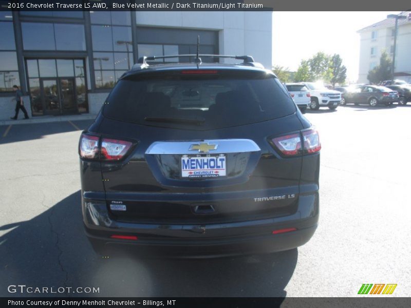 Blue Velvet Metallic / Dark Titanium/Light Titanium 2016 Chevrolet Traverse LS AWD