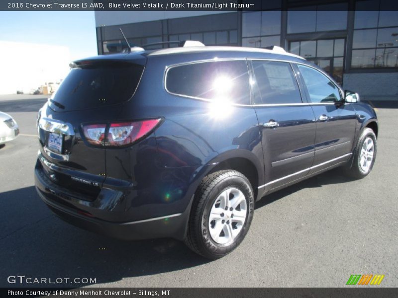 Blue Velvet Metallic / Dark Titanium/Light Titanium 2016 Chevrolet Traverse LS AWD