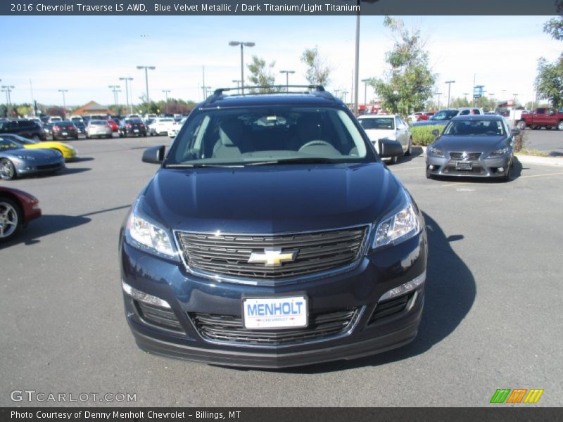 Blue Velvet Metallic / Dark Titanium/Light Titanium 2016 Chevrolet Traverse LS AWD
