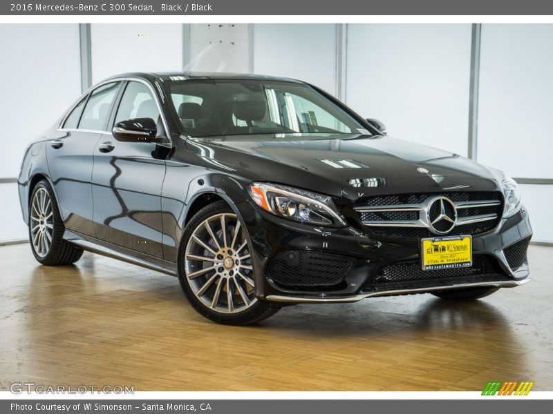 Black / Black 2016 Mercedes-Benz C 300 Sedan