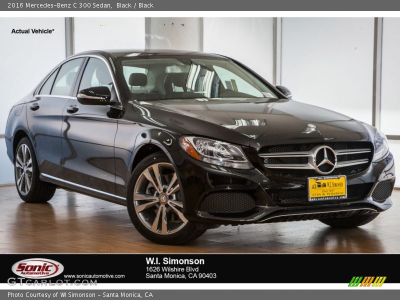 Black / Black 2016 Mercedes-Benz C 300 Sedan
