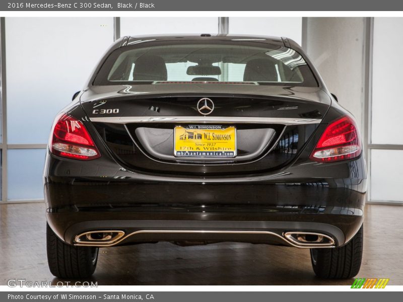 Black / Black 2016 Mercedes-Benz C 300 Sedan